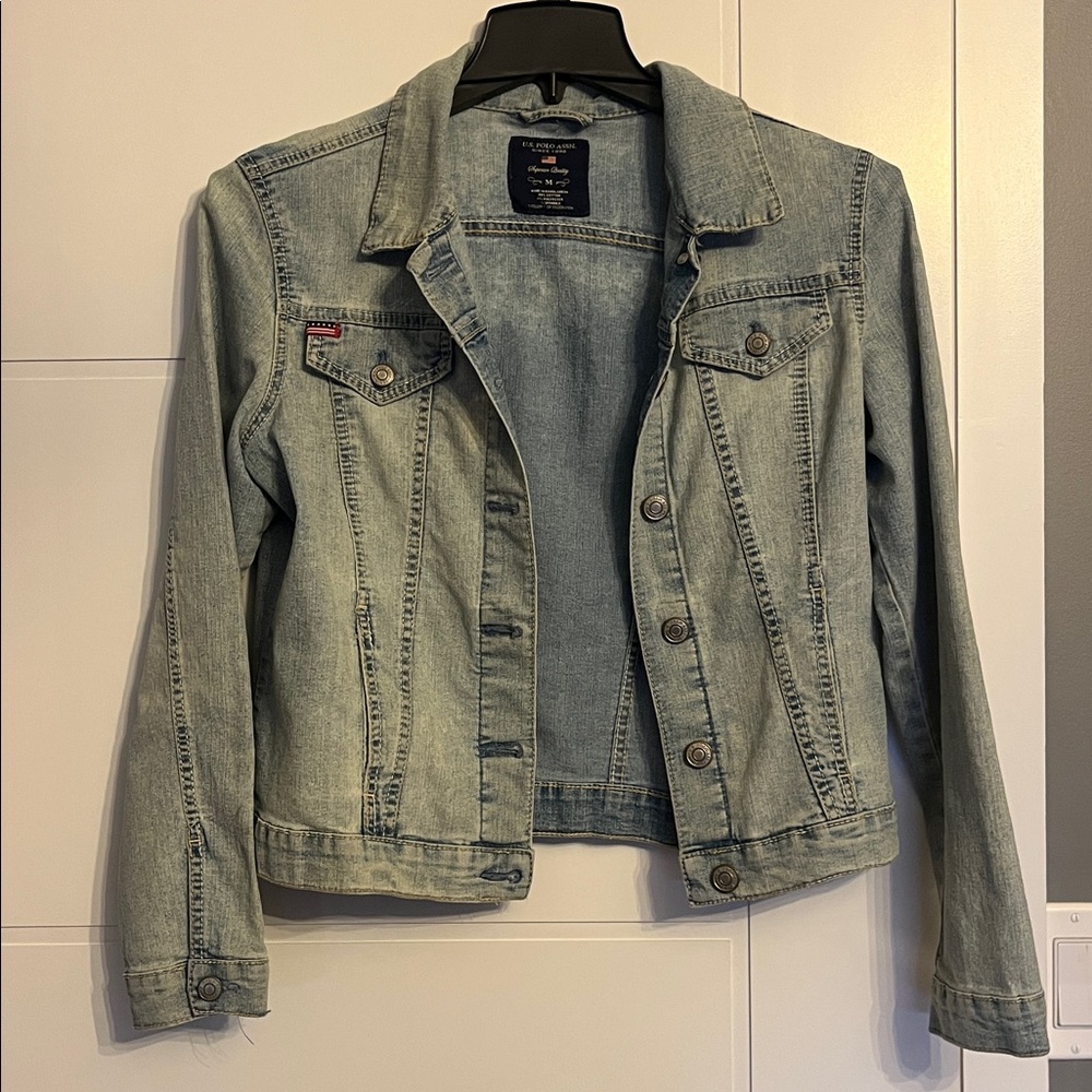 Medium U.S. Polo Assn. Light Blue Denim Jacket